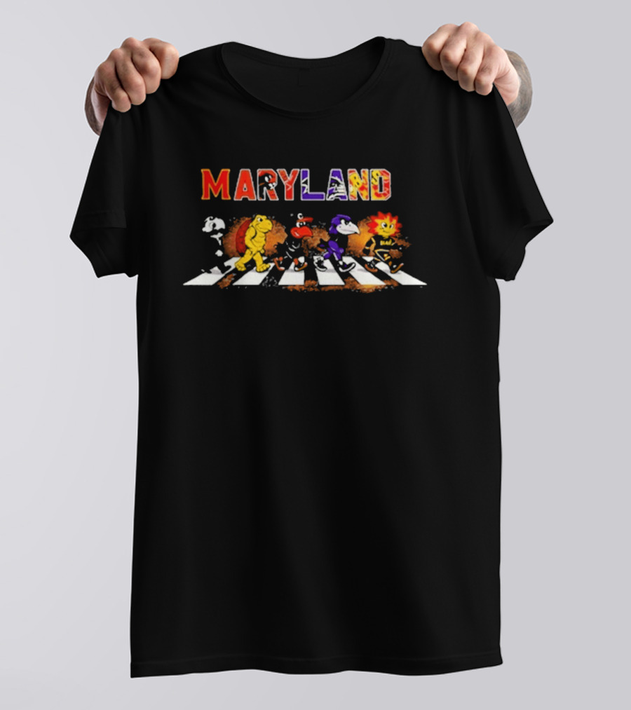 Maryland Abbey Road Mascots Baltimore Orioles 2026 Abbey Road Parade T-Shirt