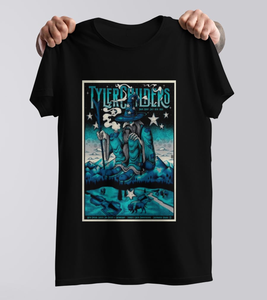 Tyler Childers Snipe Hunt July 18th 2026 Fiddler's Green Amphitheatre Greenwood Village CO T-Shirt