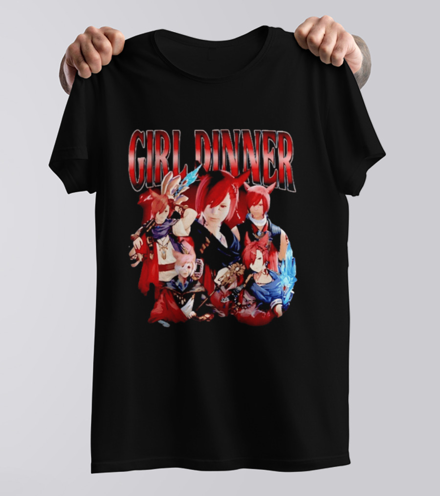 Girl Dinner Anime Character Compilation T-Shirt