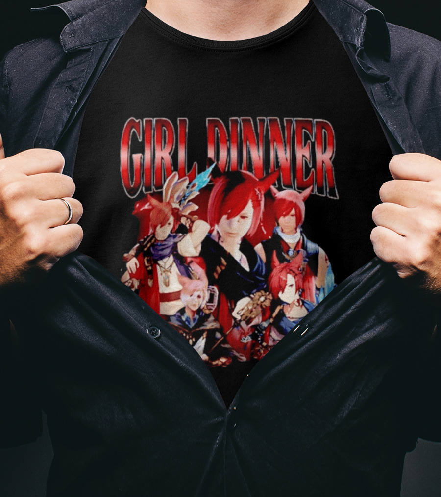 Girl Dinner Anime Character Compilation T-Shirt