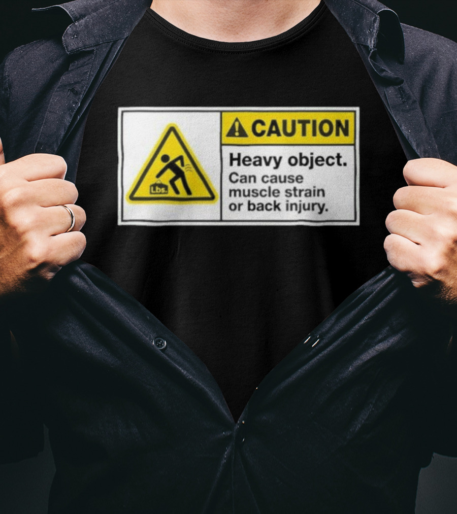 Heavy Object Warning Caution Anime Cat Girl T-Shirt