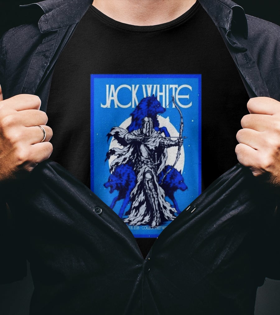 Jack White Concert July 18 2026 College Street Music Hall New Haven CT Event With Wolves And Archer T-Shirt