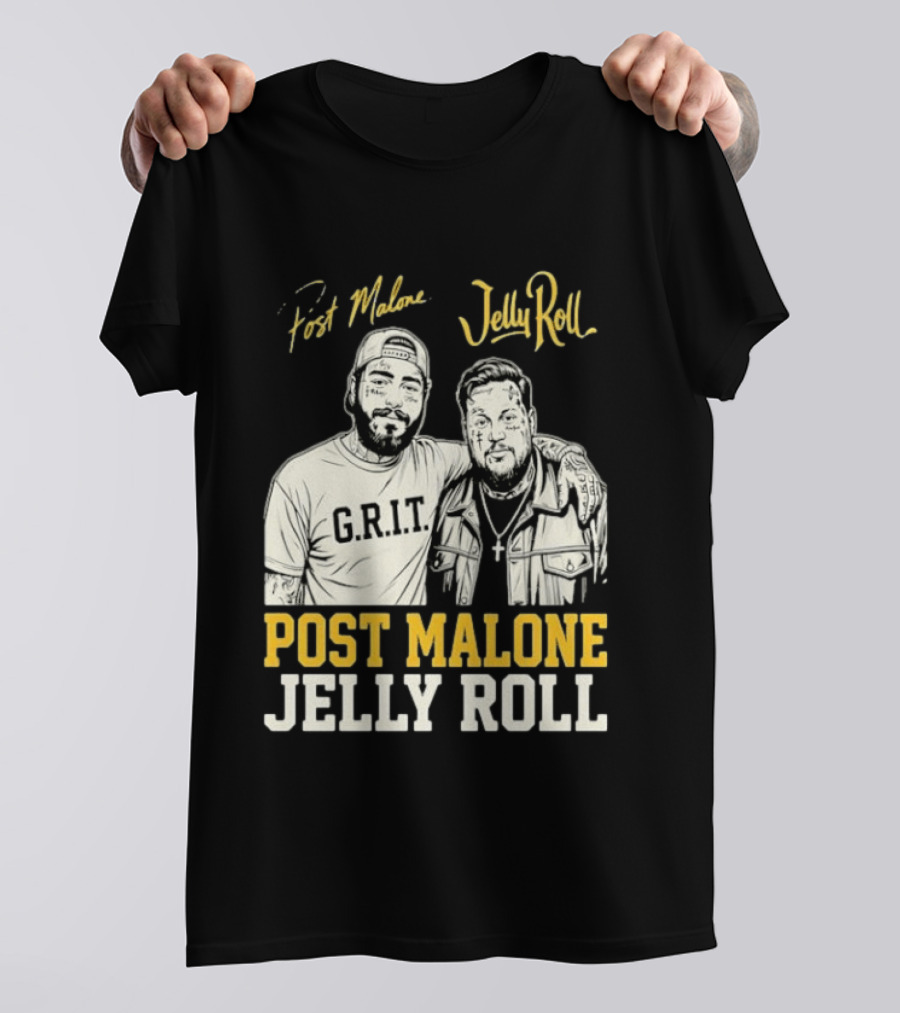 Post Malone Jelly Roll G.R.I.T Collaboration T-Shirt