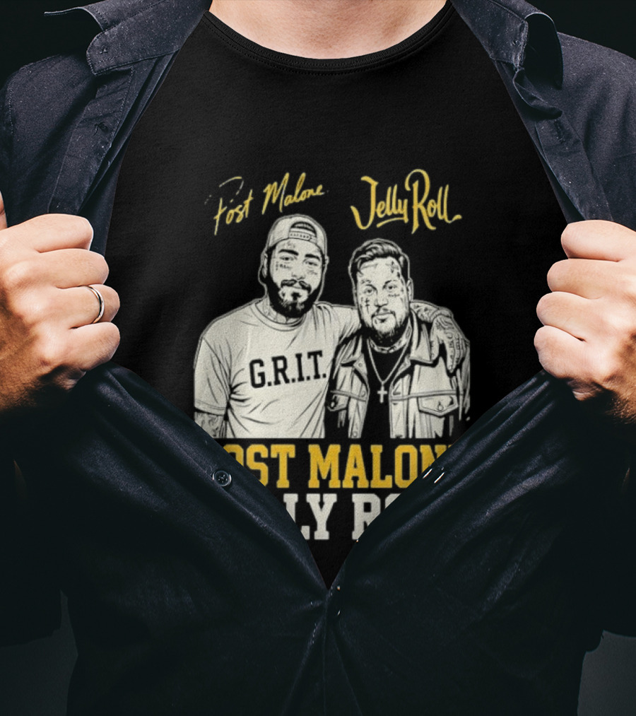 Post Malone Jelly Roll G.R.I.T Collaboration T-Shirt