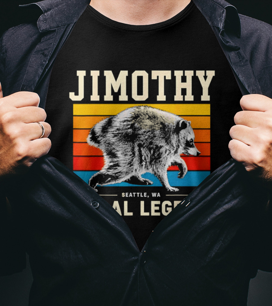 Jimothy Seattle Feral Legend Raccoon T-Shirt