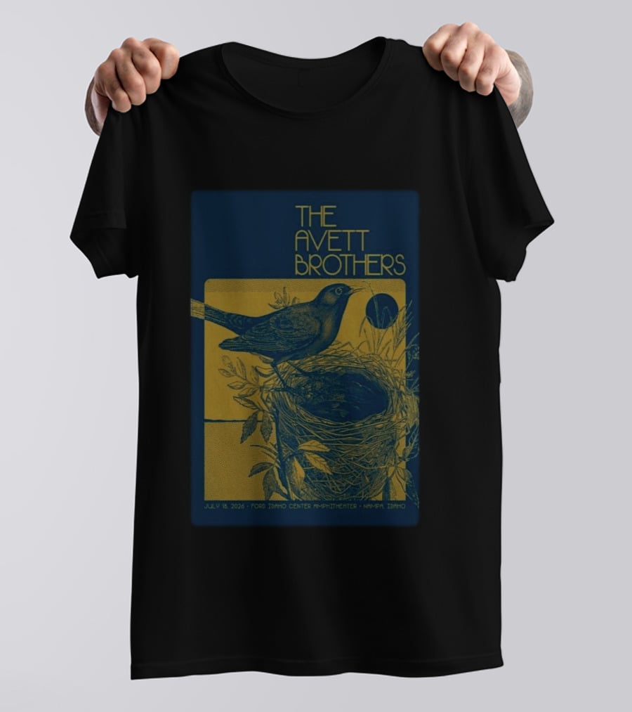 The Avett Brothers July 18 2026 Ford Idaho Center Amphitheater Nampa ID Bird And Nest T-Shirt