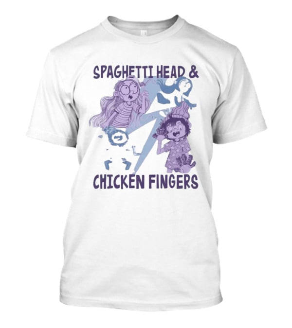 Spaghetti Head And Chicken Fingers Fun Cartoon Characters Adventure T-Shirt