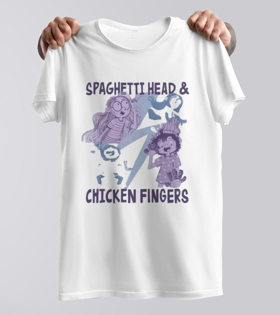 Spaghetti Head And Chicken Fingers Fun Cartoon Characters Adventure T-Shirt