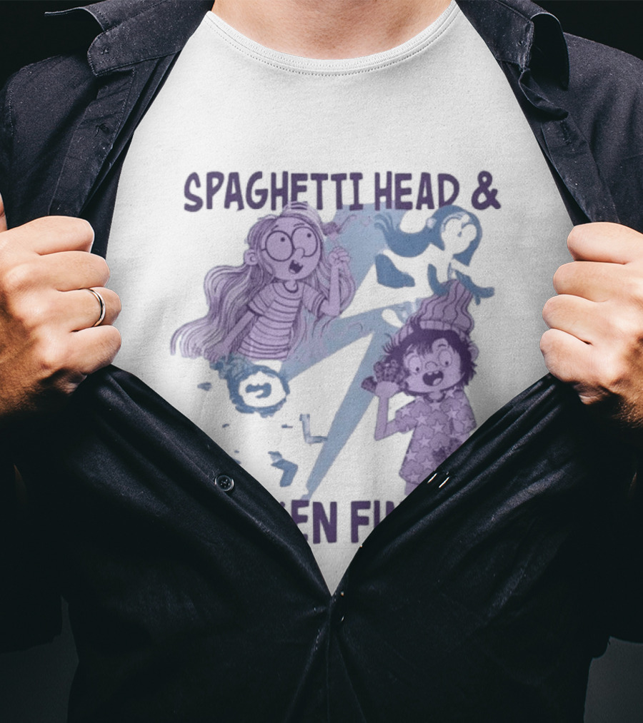 Spaghetti Head And Chicken Fingers Fun Cartoon Characters Adventure T-Shirt