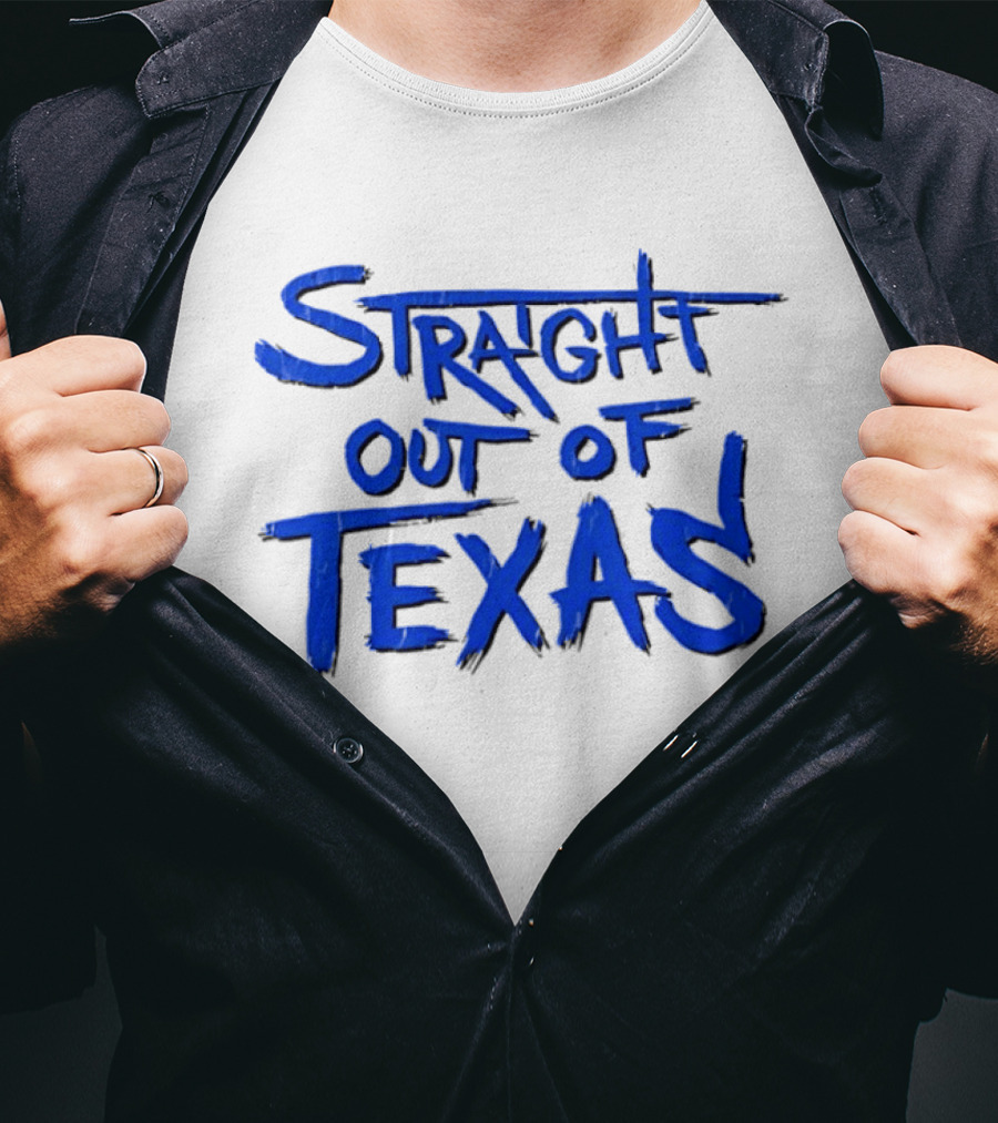 Straight Out Of Texas Bold Blue T-Shirt