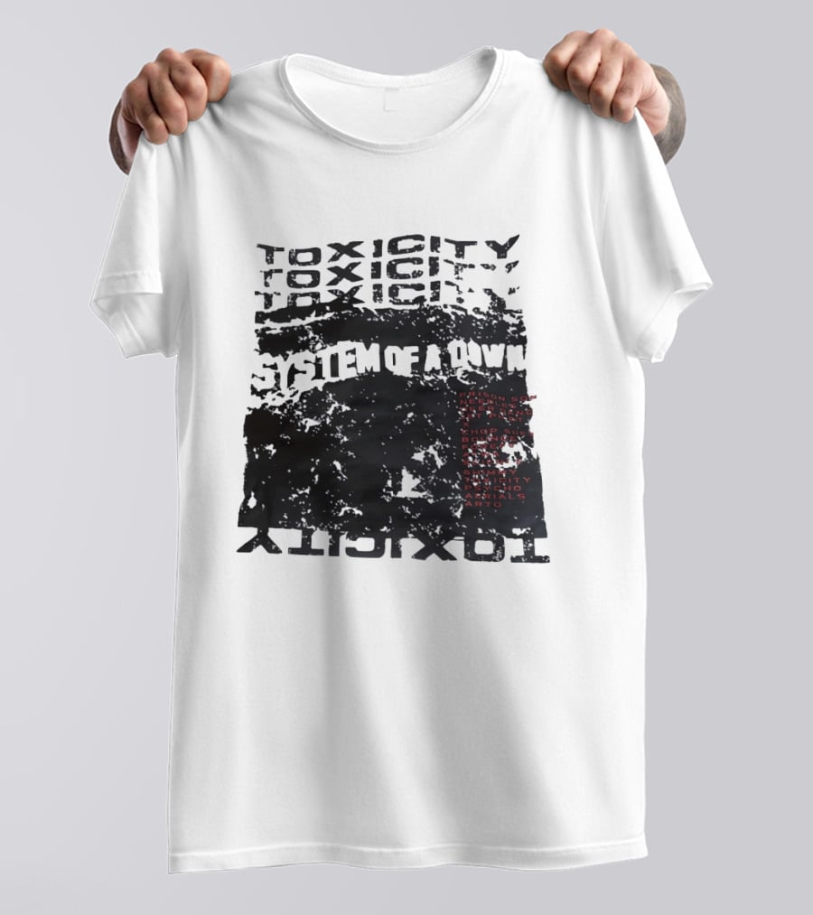 System Of A Down Toxicity Album Tracklist Prison Song Needles Deer Dance Chop Suey Bounce Forest Aerials Arto T-Shirt