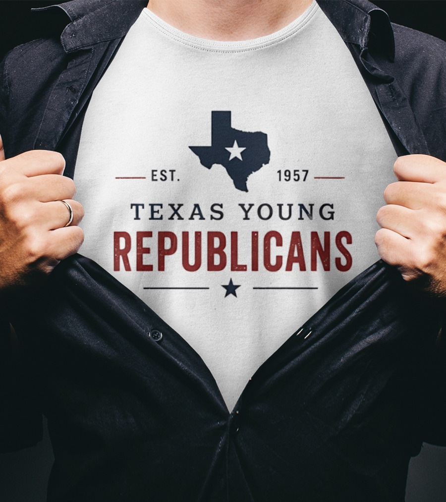 Texas Young Republicans Est 1957 Texas Map Republican Party T-Shirt