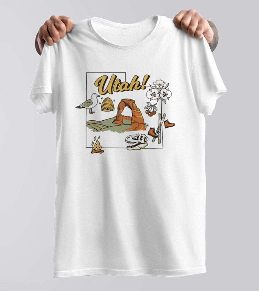 Utah State Collage Delicate Arch Beehive Nature T-Shirt
