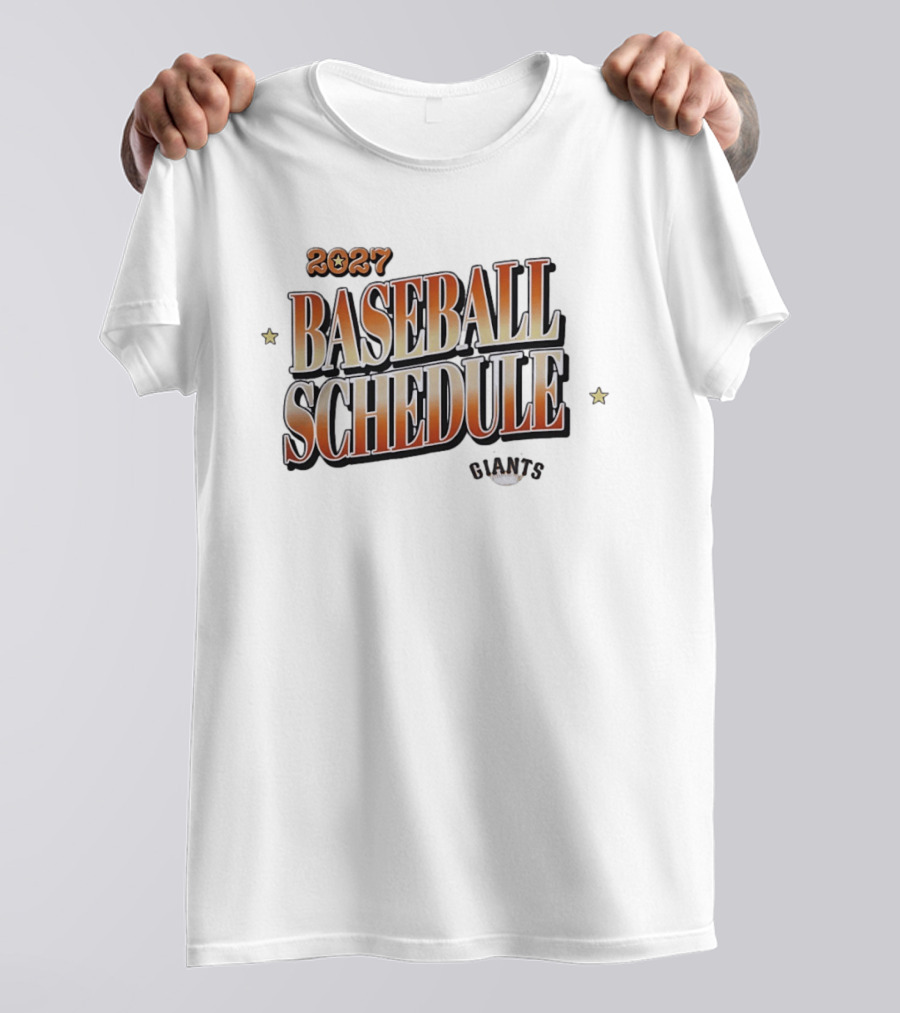 2027 Giants Baseball Schedule T-Shirt