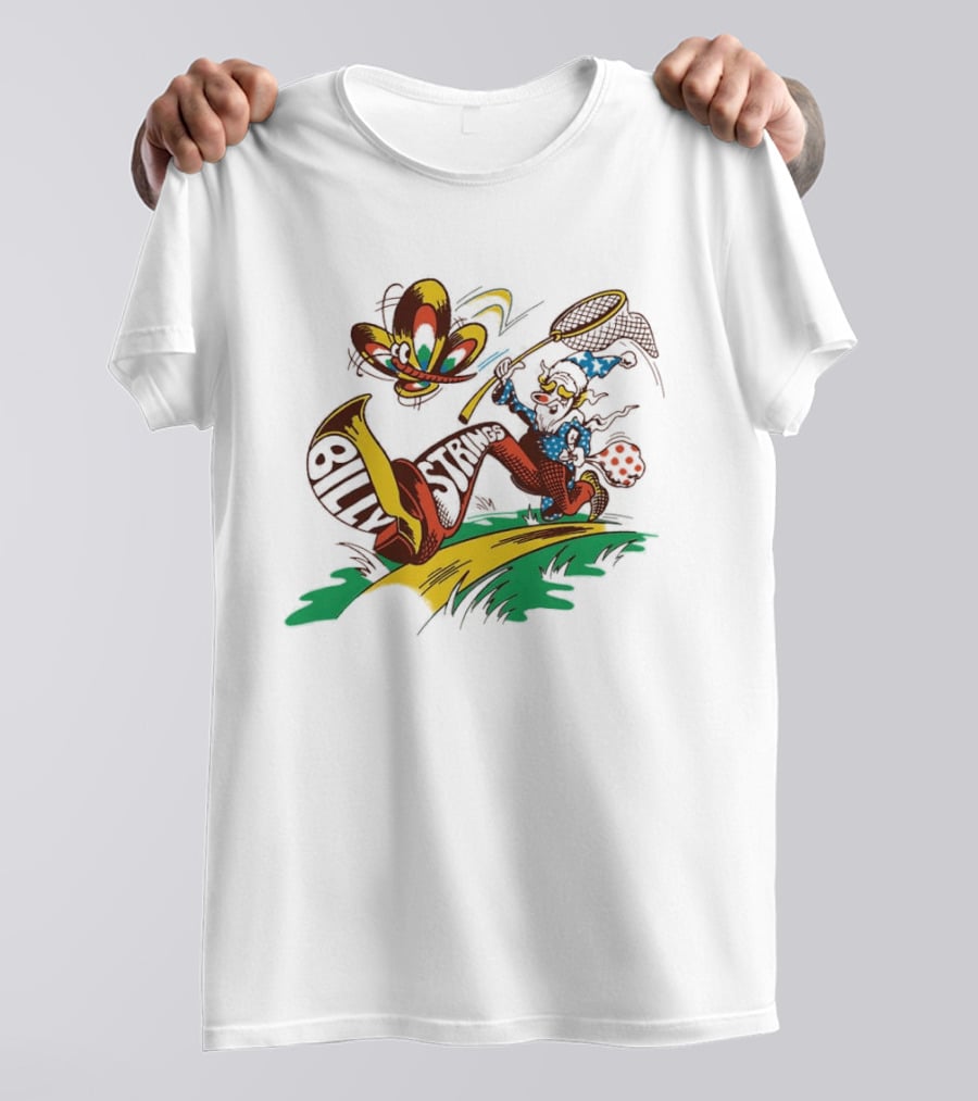 Billy Strings Wizard Catching Butterfly Cartoon Psychedelic T-Shirt