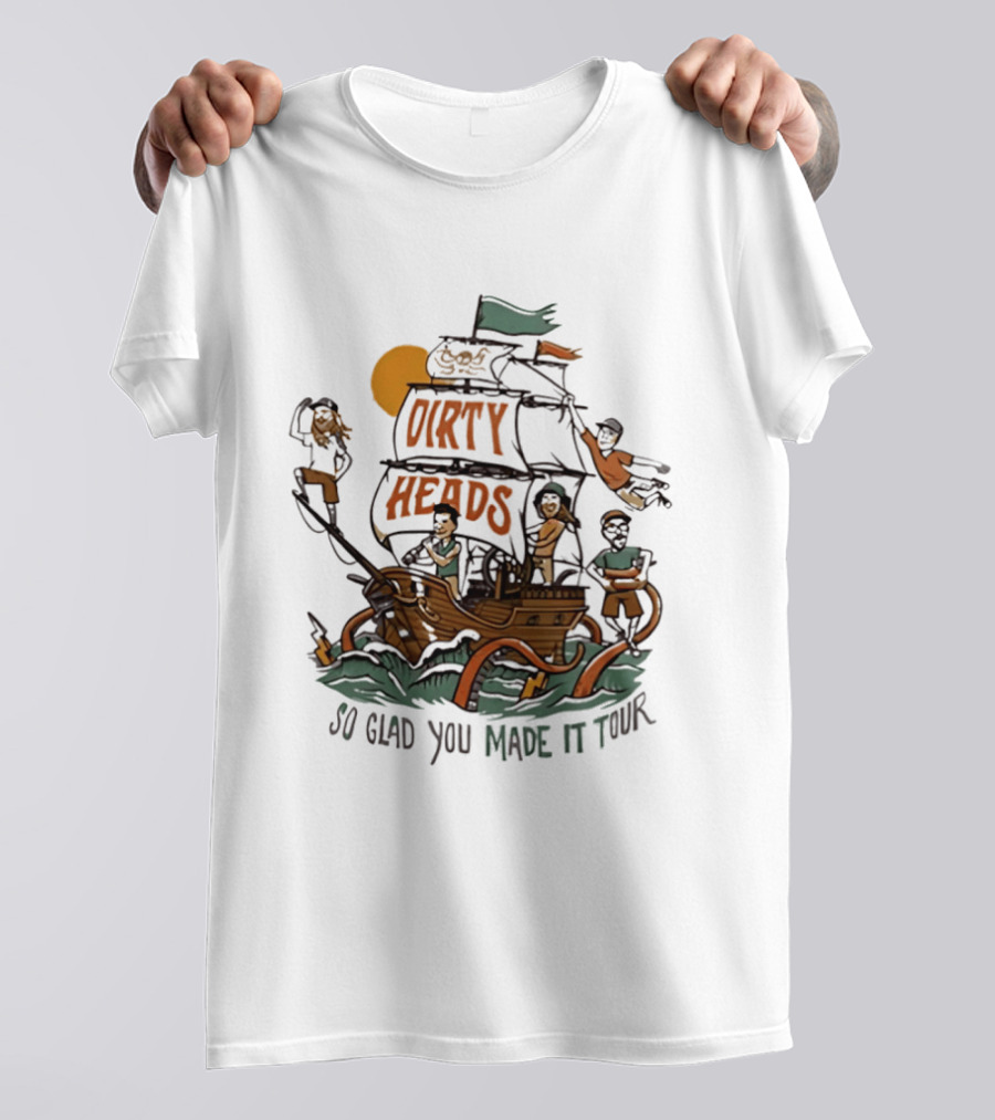 Dirty Heads So Glad You Made It Tour Pirate Ship Adventure T-Shirt