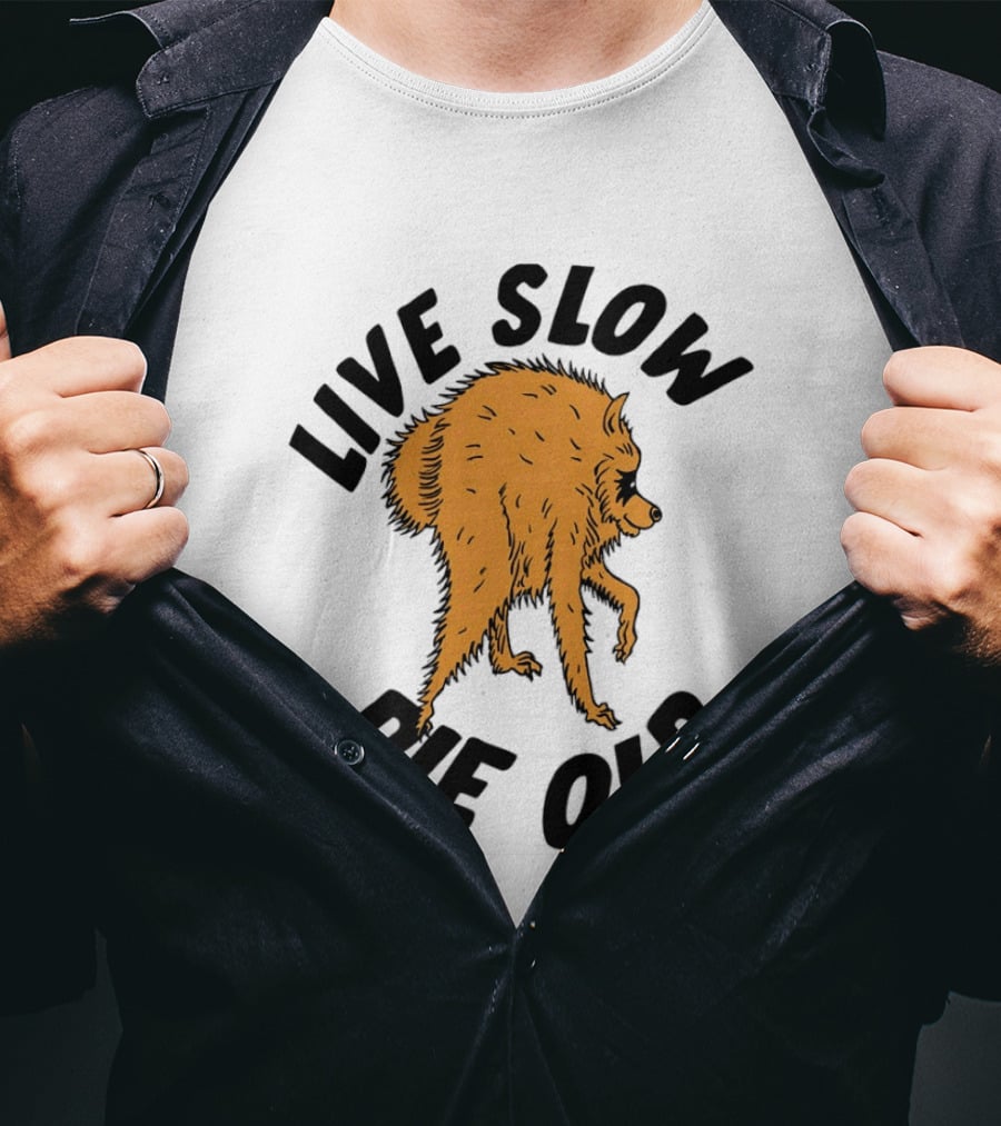 Live Slow Die Old Wolf T-Shirt