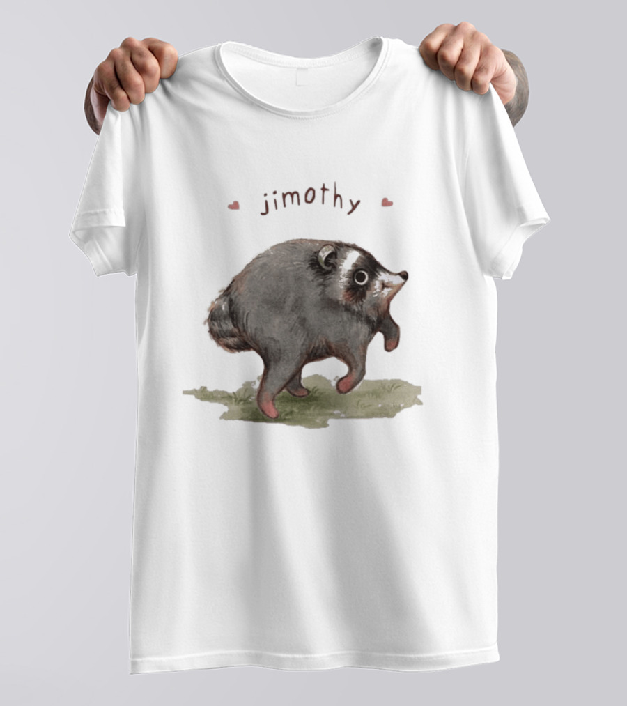 Jimothy Raccoon Cute Nature Illustration Seattle T-Shirt