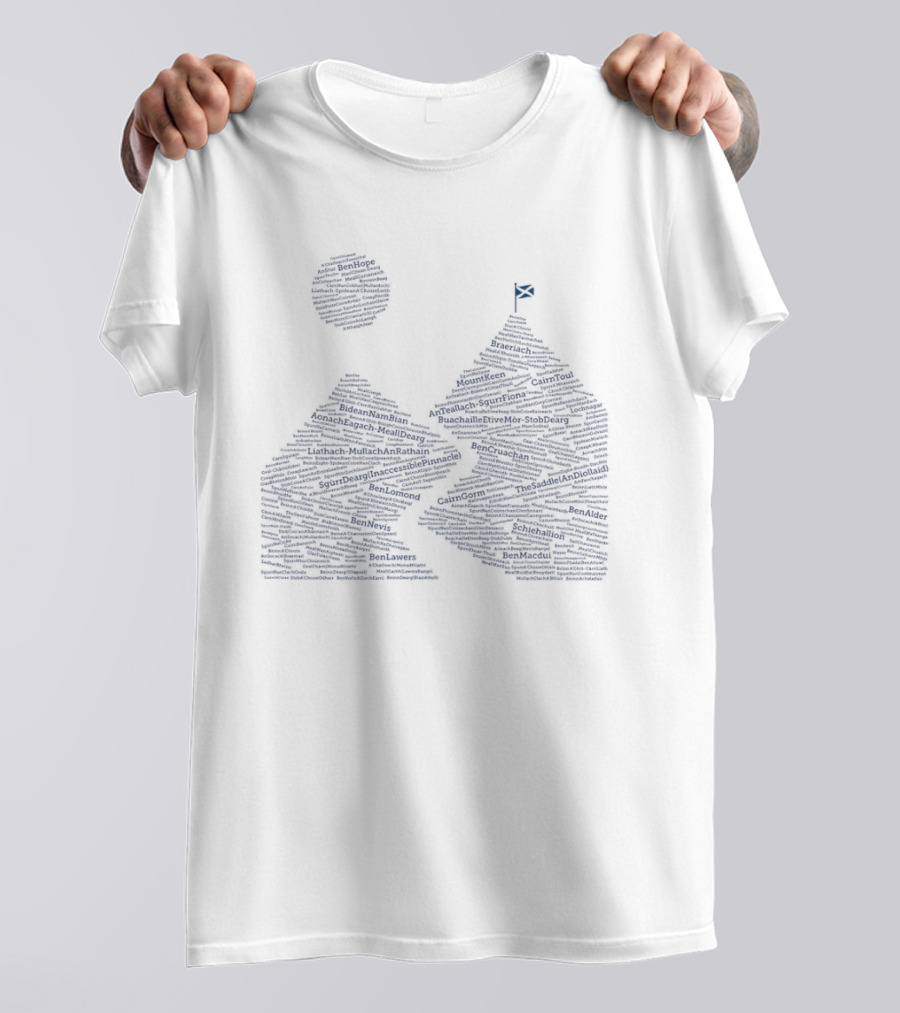 Mountain Adventure Summit With Flag Geometry T-Shirt