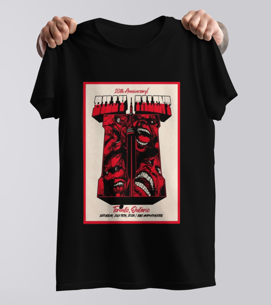 Billy Talent 20th Anniversary Toronto Ontario July 18 2026 T-Shirt