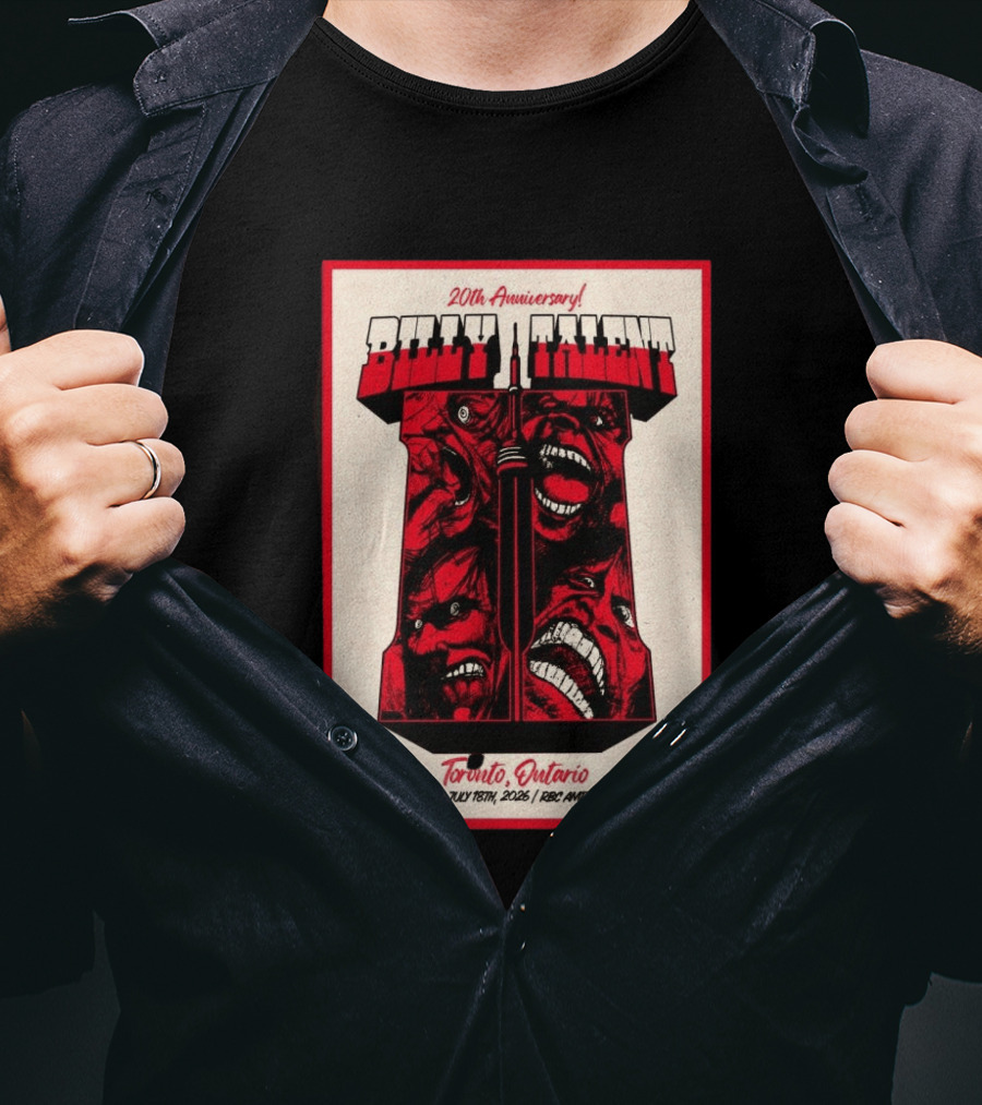 Billy Talent 20th Anniversary Toronto Ontario July 18 2026 T-Shirt