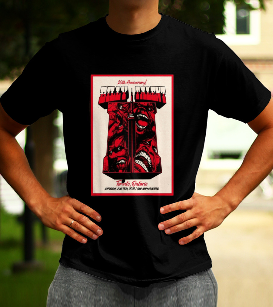Billy Talent 20th Anniversary Toronto Ontario July 18 2026 T-Shirt