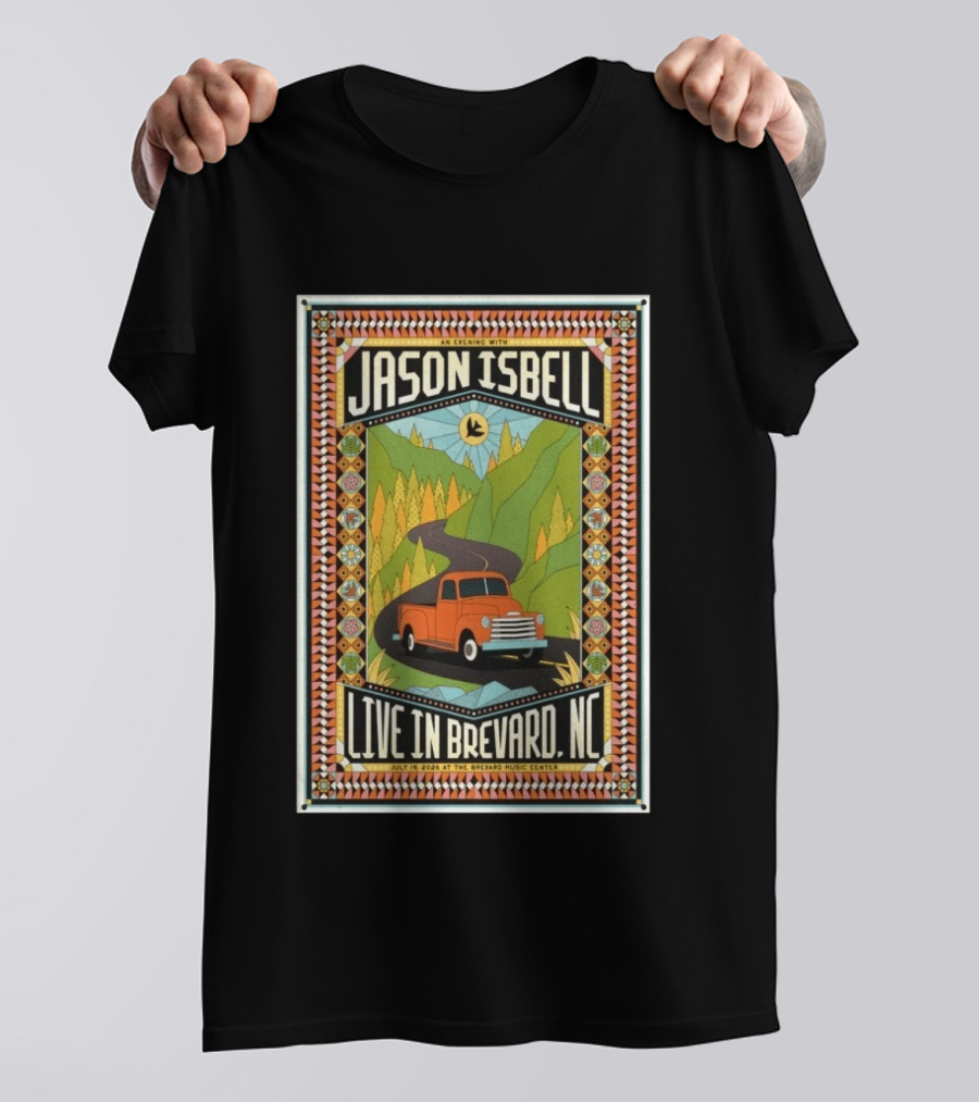An Evening With Jason Isbell Live In Brevard NC July 19 2026 Brevard Music Center Tour T-Shirt