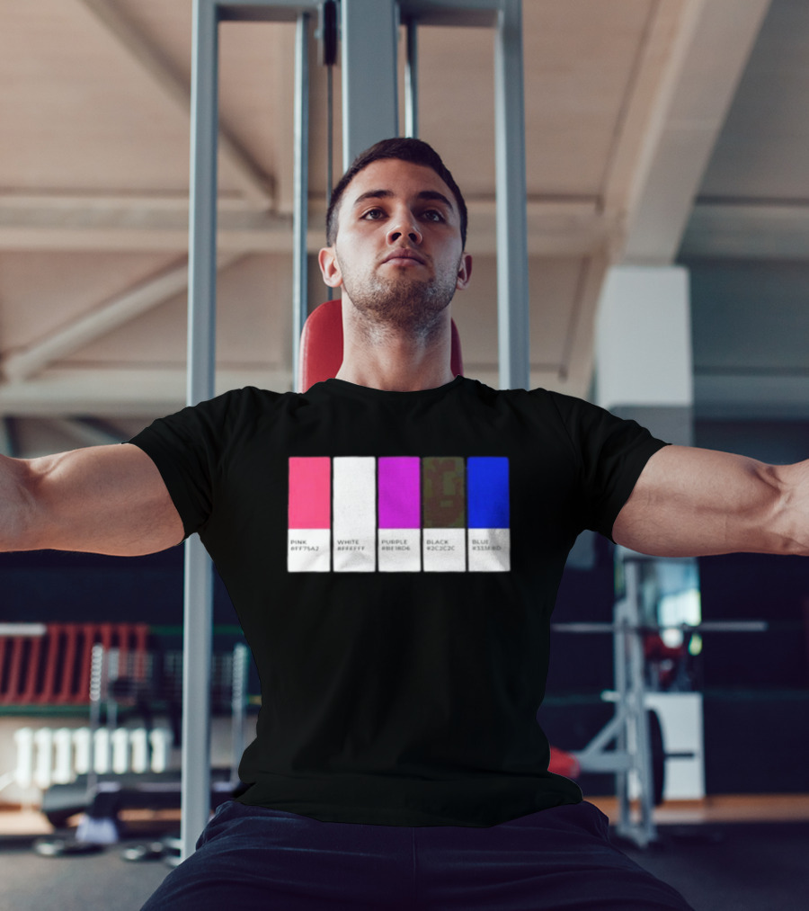 Pink #FF79A2 White #FFFFFF Purple #BE18D6 Black #2C2C2C Blue #3358ED T-Shirt