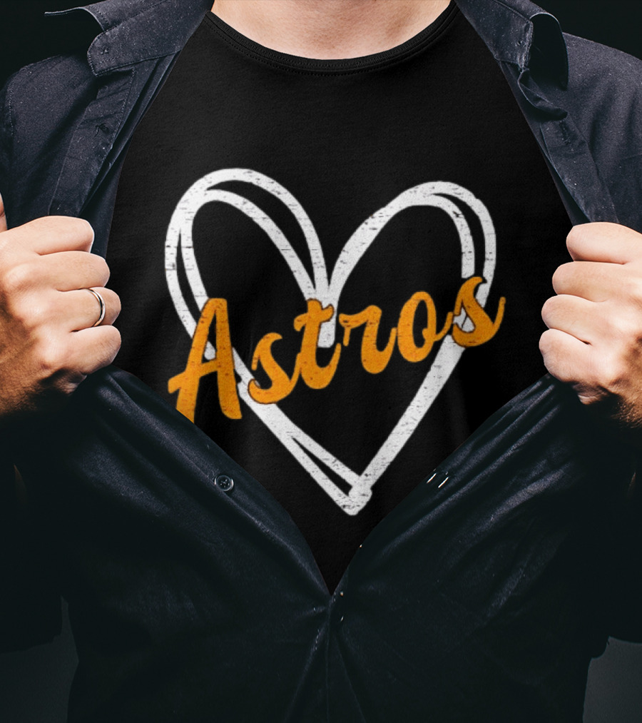Houston Astros Heart Astros Fan T-Shirt