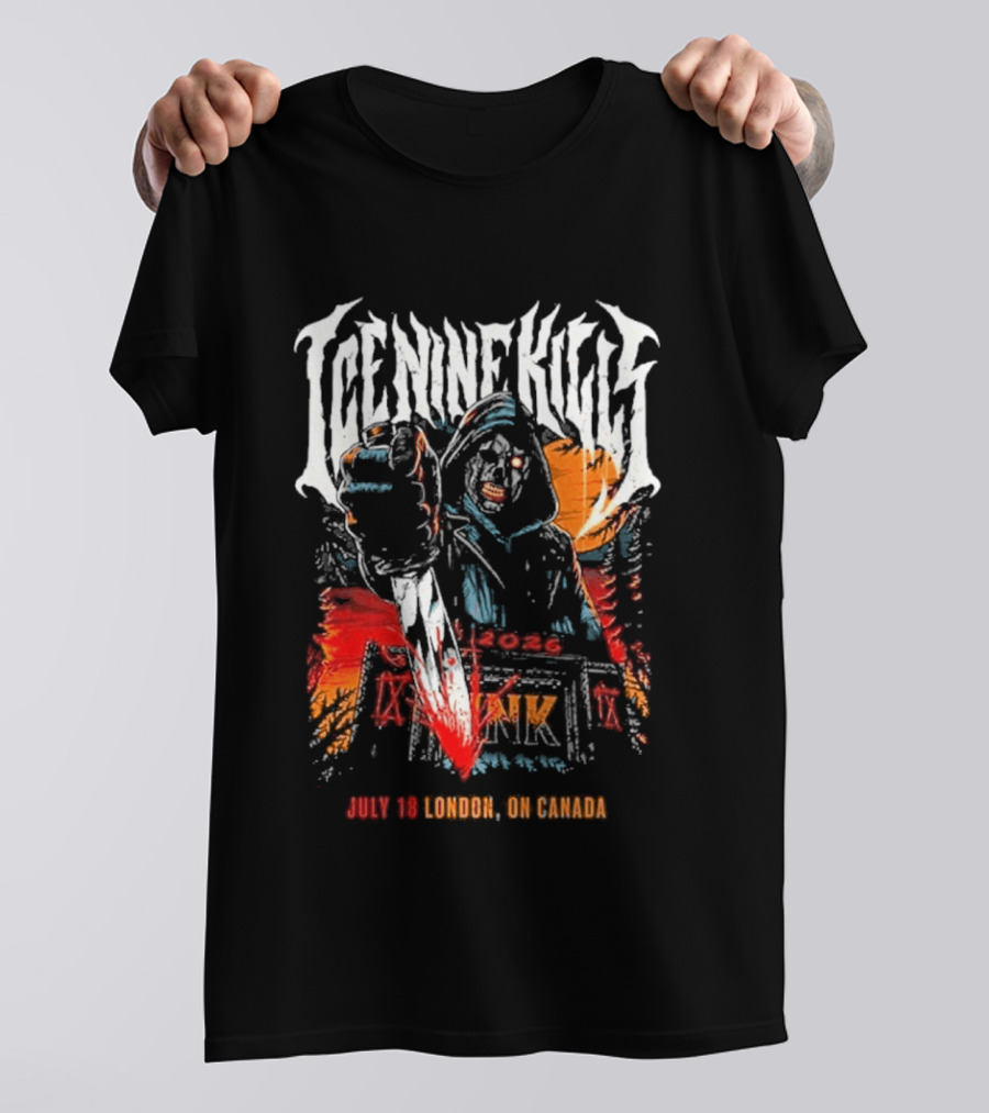 Ice Nine Kills London On Canada 2026 Exclusive On July 18 2026 At Harris Park T-Shirt