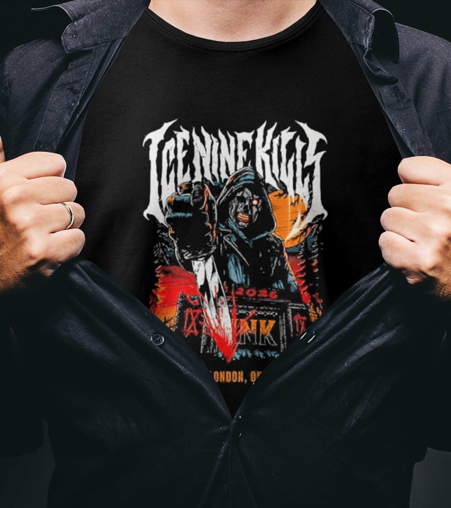 Ice Nine Kills London On Canada 2026 Exclusive On July 18 2026 At Harris Park T-Shirt