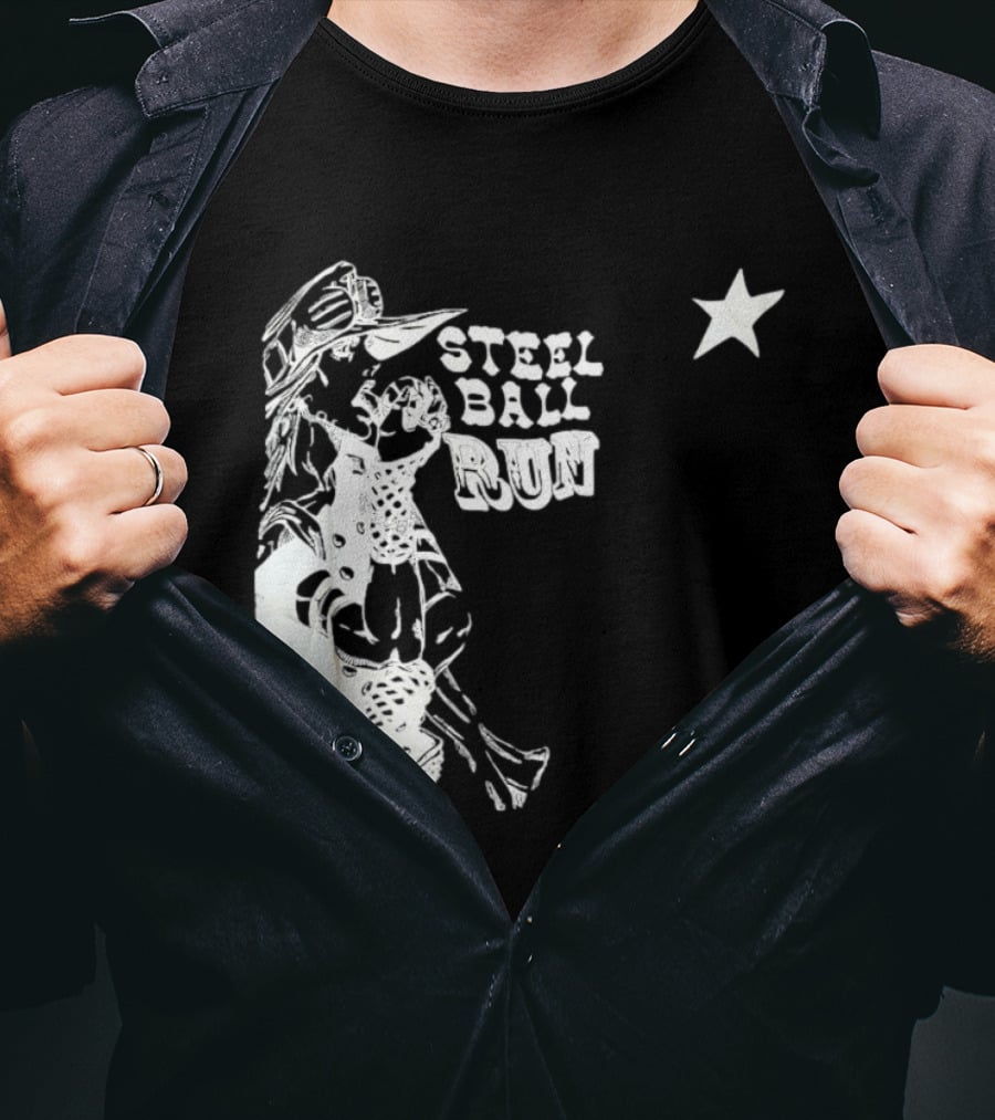 Steel Ball Run Gyro Zeppeli JoJo's Bizarre Adventure Star T-Shirt