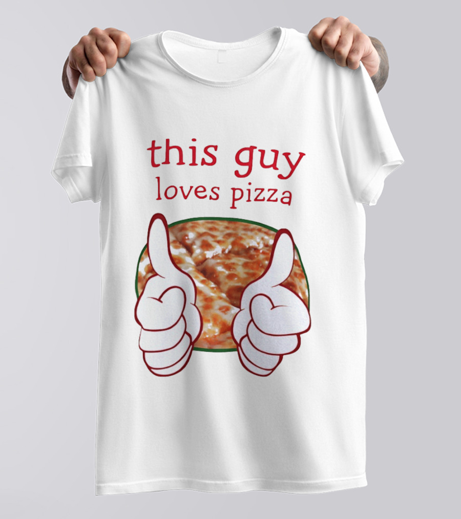 This Guy Loves Pizza Thumbs Up Food T-Shirt