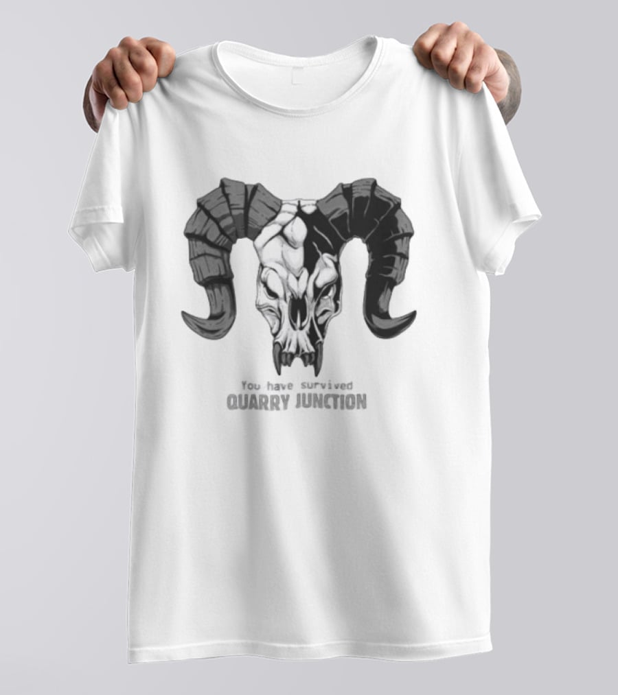 You Have Survived Quarry Junction Fallout Gaming Ram Skull T-Shirt