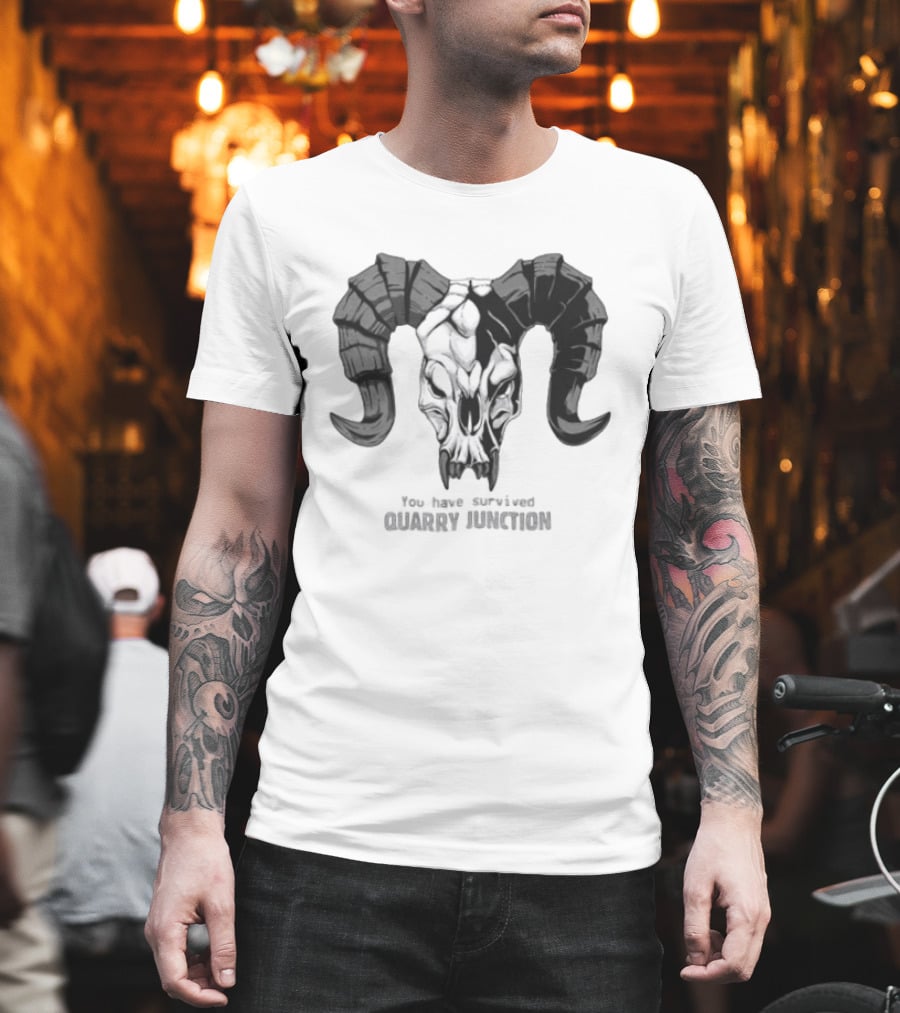 You Have Survived Quarry Junction Fallout Gaming Ram Skull T-Shirt