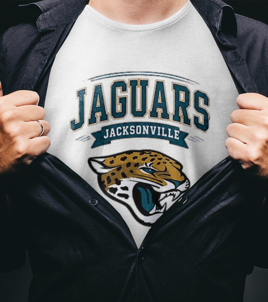 Jacksonville Jaguars Ghostface Running Football Sports Collaboration T-Shirt
