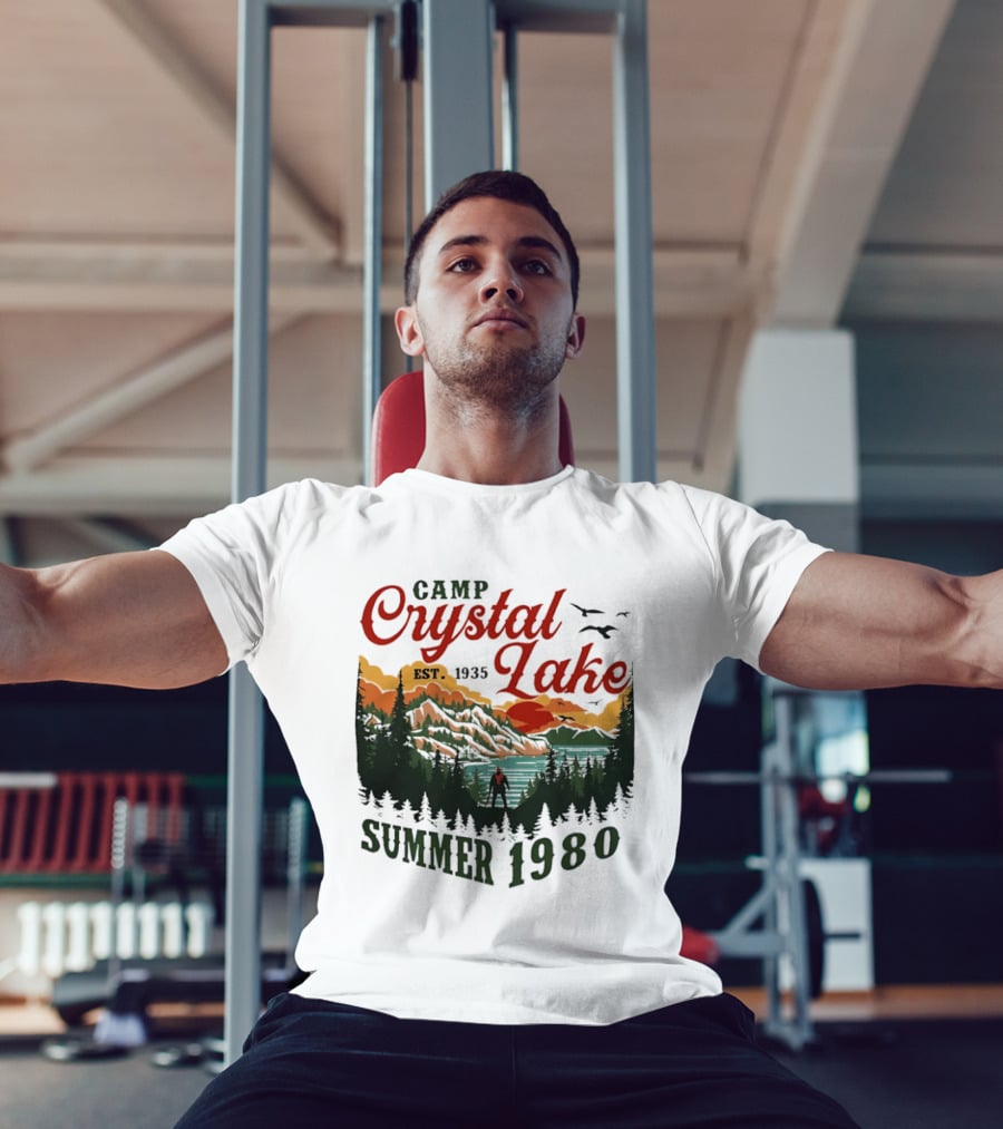 Camp Crystal Lake EST 1935 Summer 1980 Scenic Reflection T-Shirt