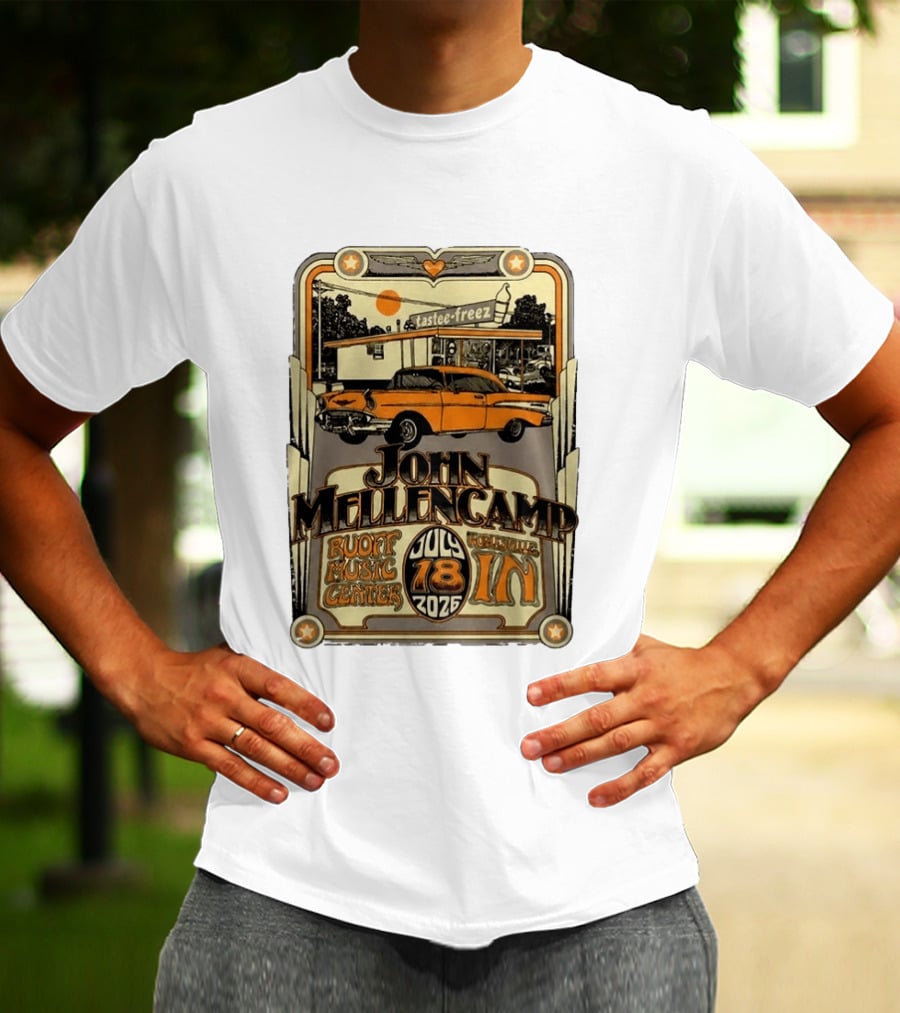 John Mellencamp Tastee Freez Ruoff Music Center Noblesville IN July 18 2026 T-Shirt
