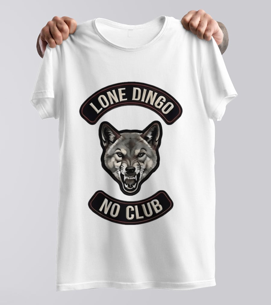 Lone Dingo No Club Wild Wolf Head T-Shirt