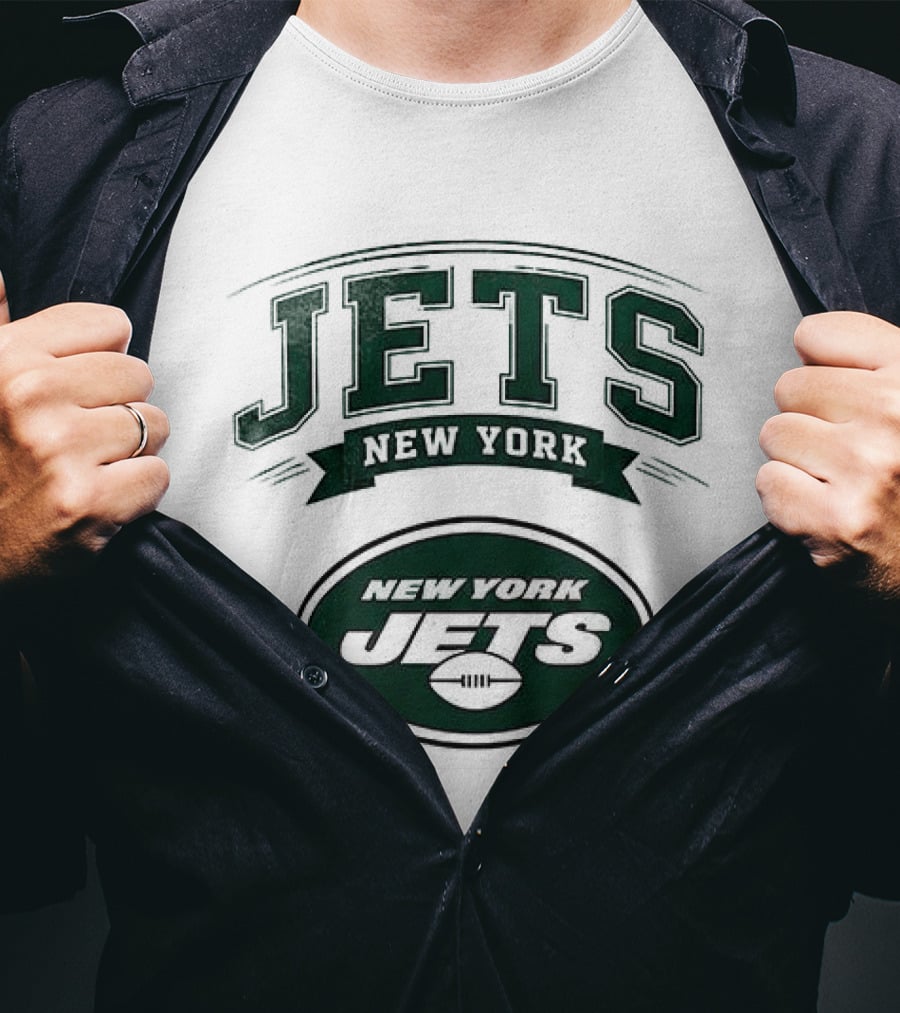 New York Jets Ghostface Running Football Collaboration T-Shirt