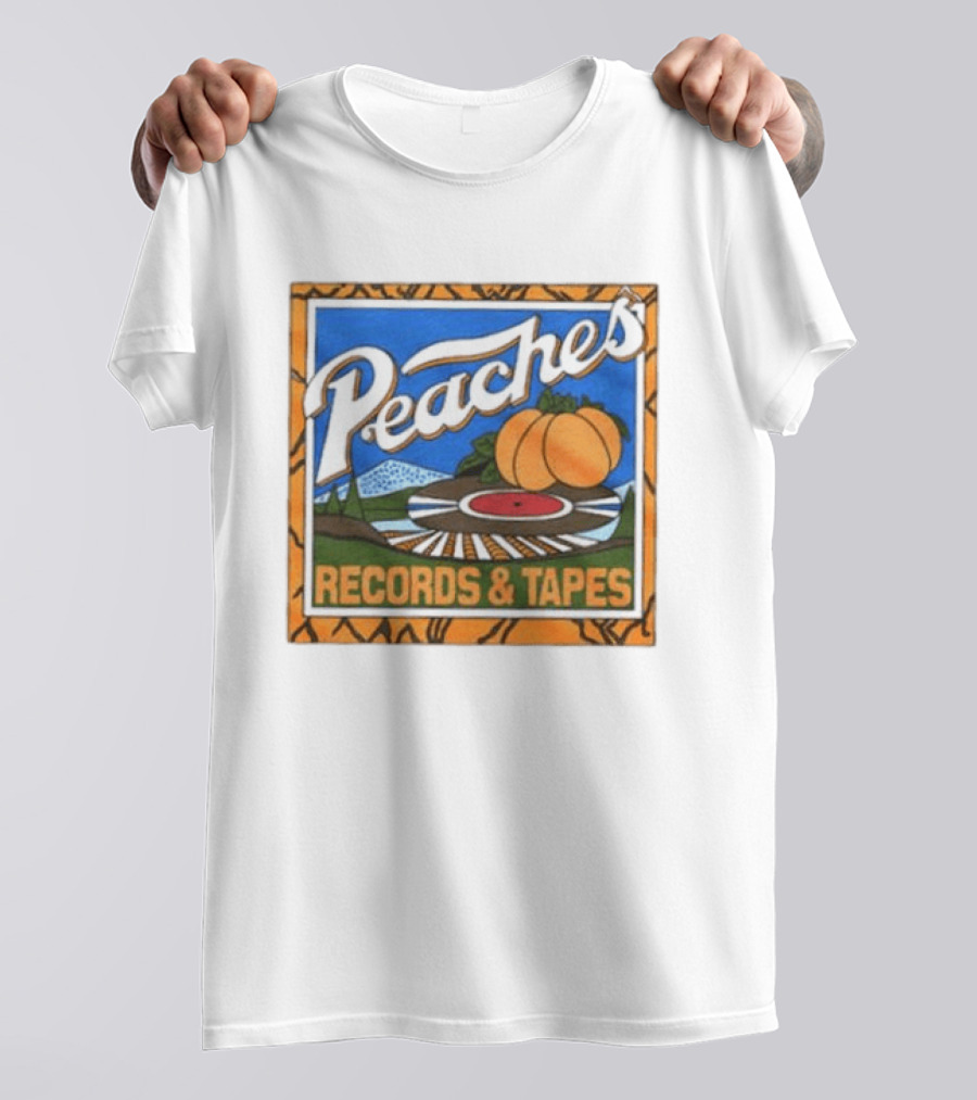 Peaches Records & Tapes Vintage Vinyl Peach T-Shirt