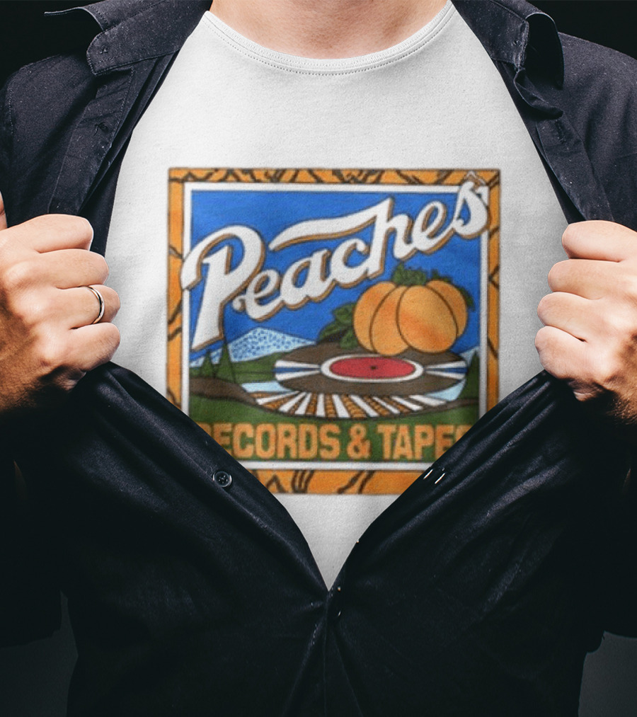 Peaches Records & Tapes Vintage Vinyl Peach T-Shirt