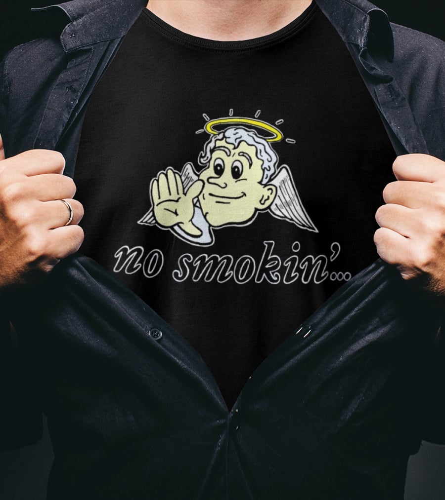 Angel Halo No Smokin' Hand Gesture T-Shirt