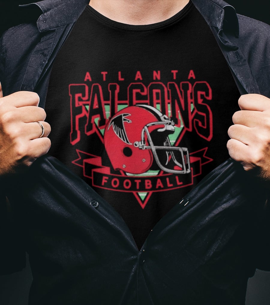 Atlanta Falcons Football Helmet Falcons Football T-Shirt