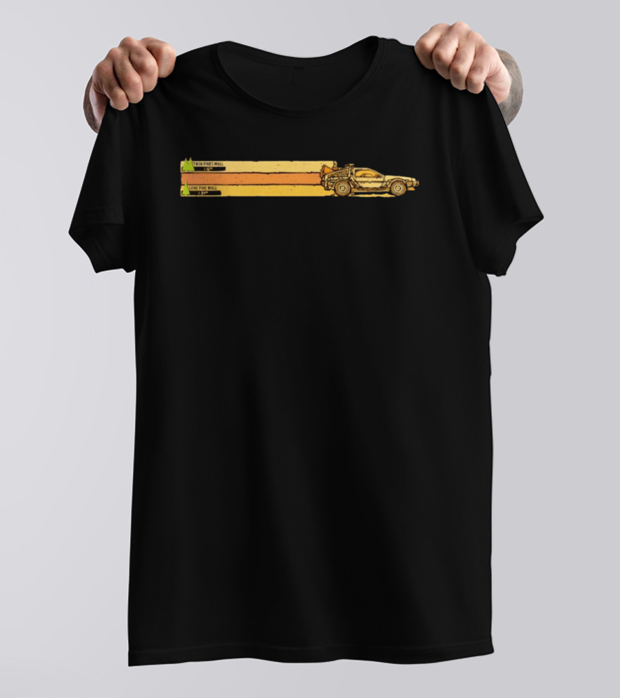 Back To The Future Twin Pines Mall Lone Pine Mall DeLorean Time Travel T-Shirt