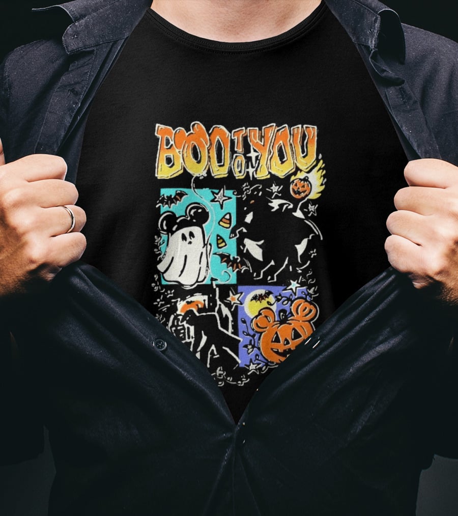 Boo To You Ghost And Pumpkin Halloween Fun T-Shirt