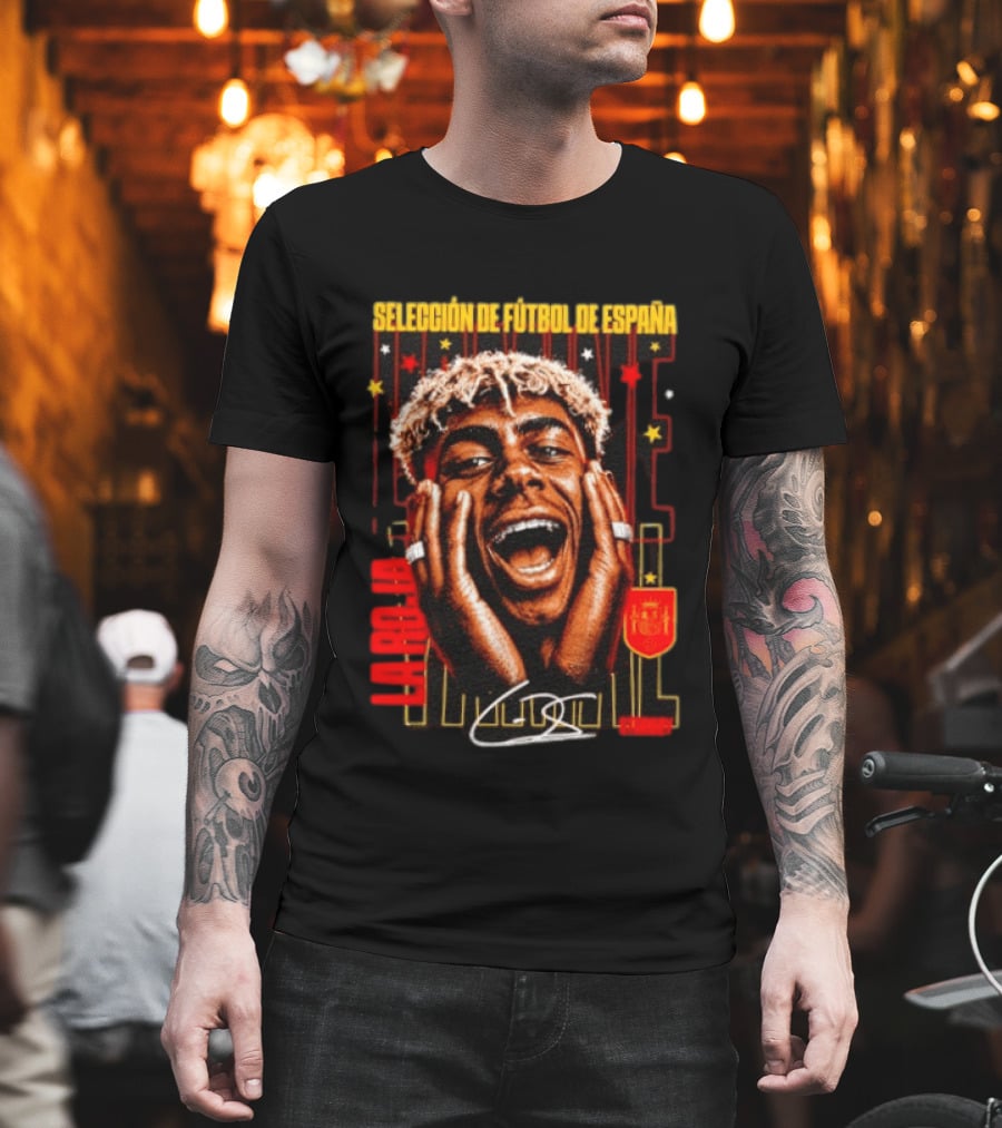 Lamine Yamal Selección De Fútbol De España La Roja Starboy Iconic Footballer España Celebration T-Shirt