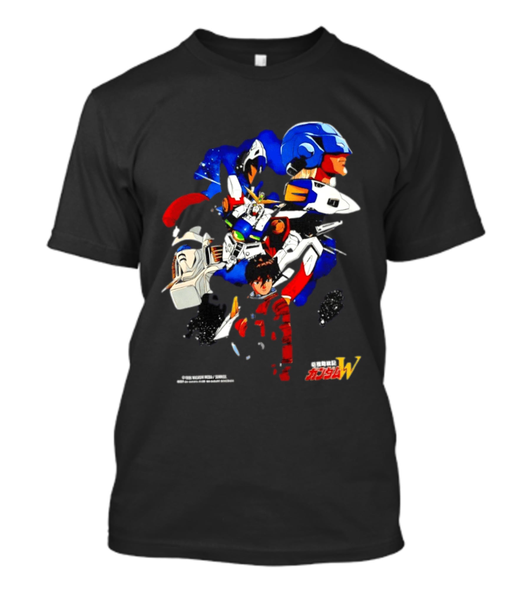 Heero Yuy Wing Gundam New Mobile Report Gundam W Anime Classic Mecha Series T-Shirt