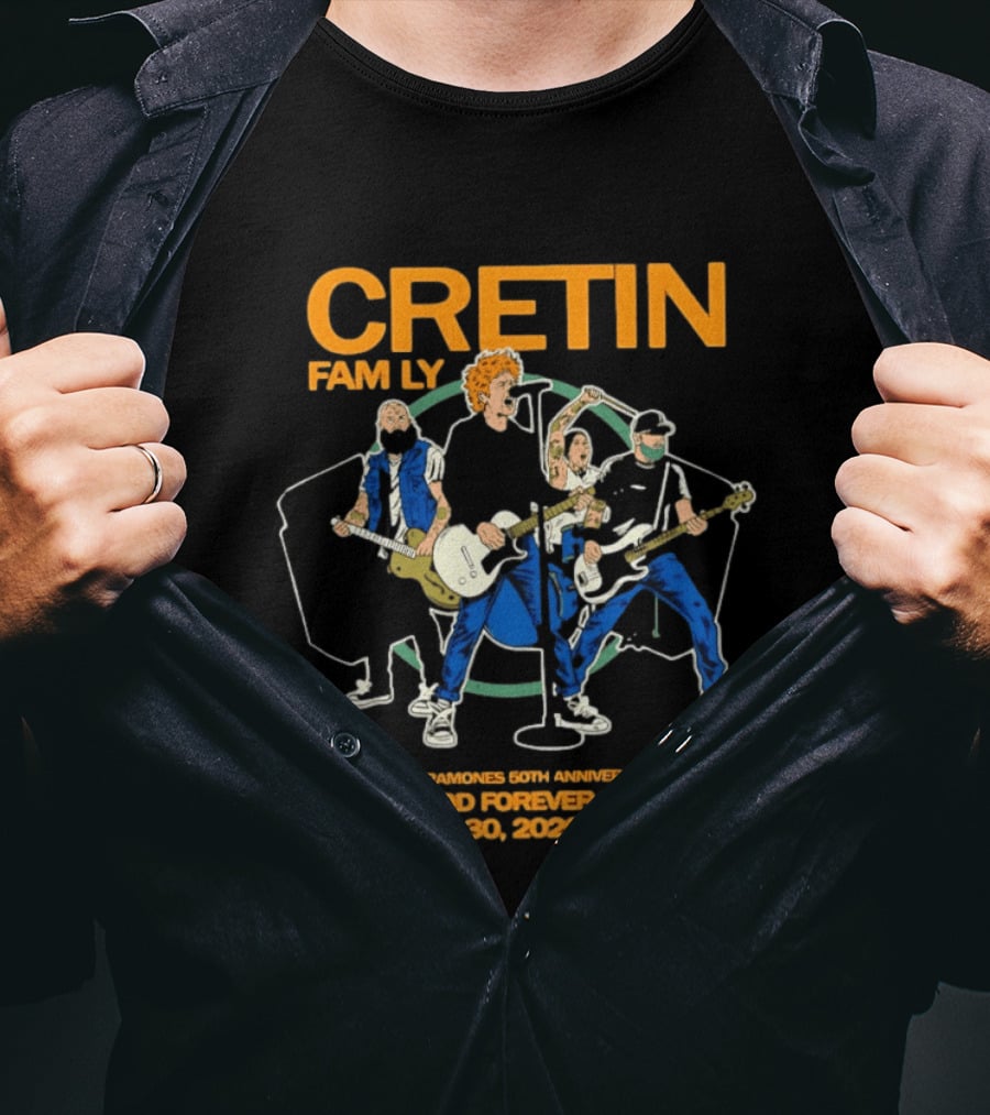 Cretin Family The Ramones 50th Anniversary Hollywood Forever Cemetery August 30 2026 5:30 PM T-Shirt