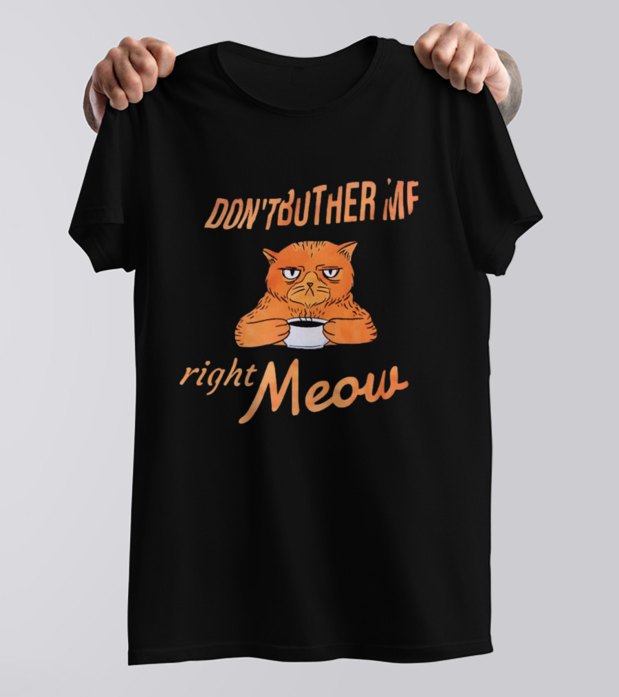 Don't Bother Me Right Meow Grumpy Cat Coffee T-Shirt